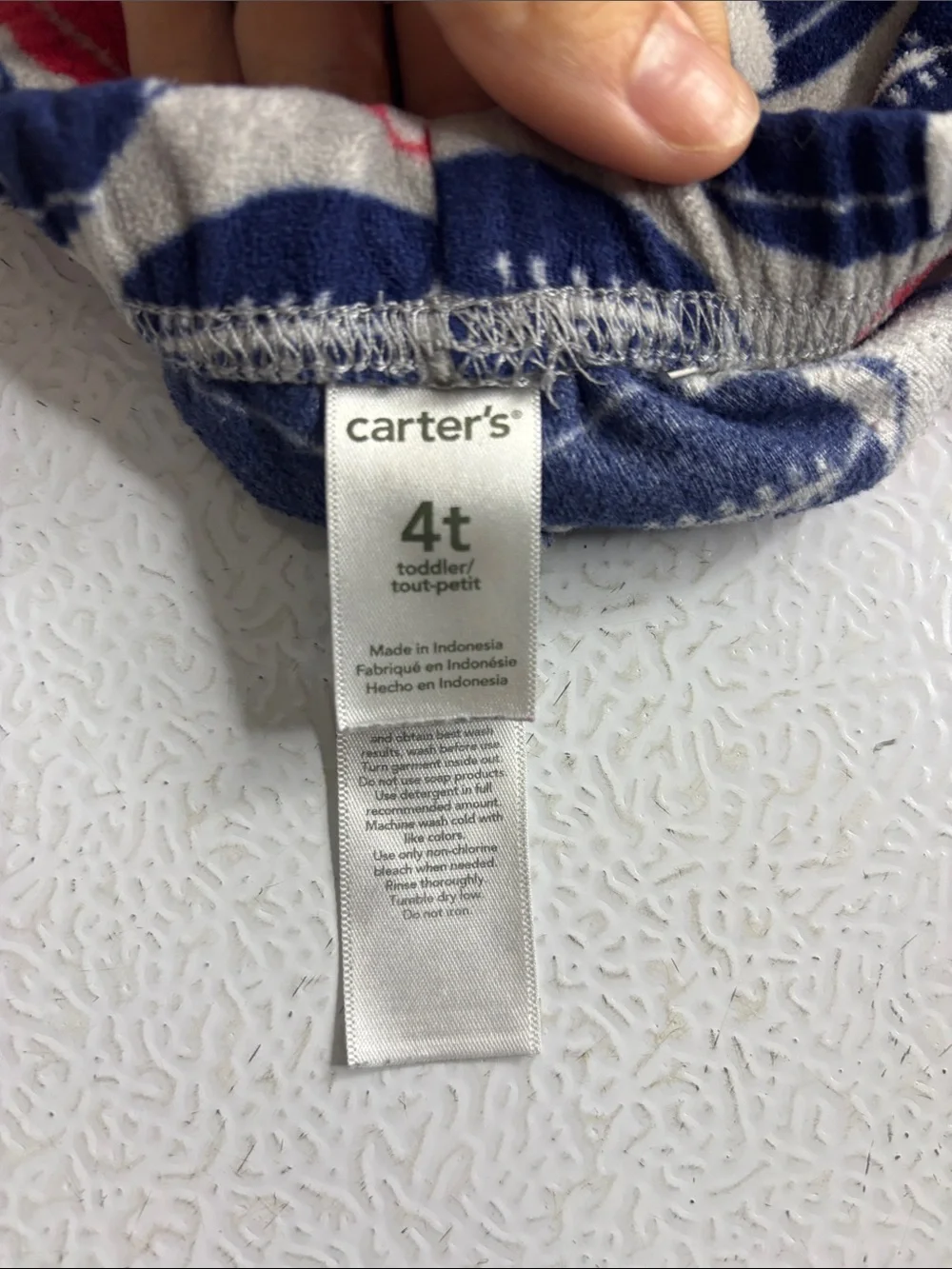 488 - Carter's Navy and Red 'Draft Pick' Football Pajama Set